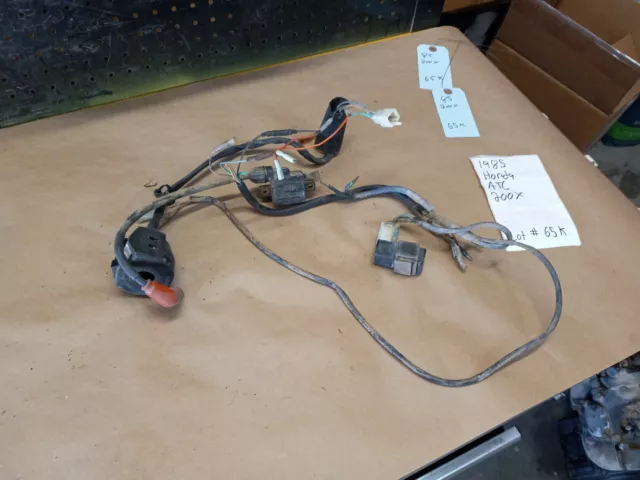 1985 Honda Atc 200X #65K Wire Harness Coil Cdi Box On Off Start Switch