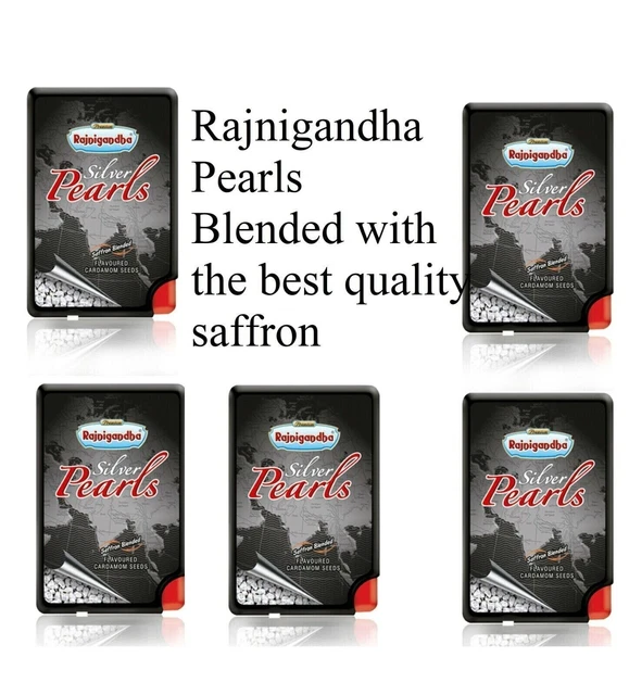 Rajnigandha Silver Pearls 5 x 5,75 g semi di cardamomo Elaichi aromatizzati...