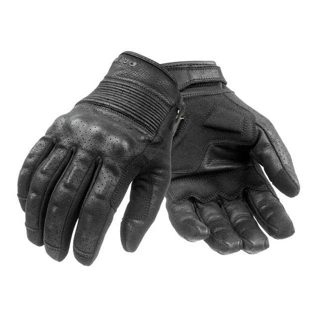 Pando Moto Onyx Black 01 Leather Motorrcycle Gloves - Spedizione rapida!