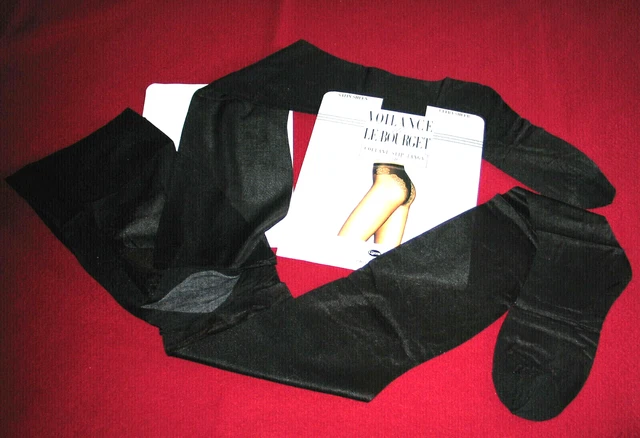 Collants Opaques Noirs Le Bourget 90D, Taille 3/4 - Neuf Avec étiquettes, 93% Polyamide 7% élasthanne