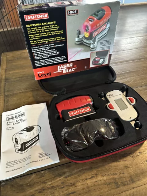 Craftsman 4-in-1 Level w/ Laser Trac With Padded Case Model 948251