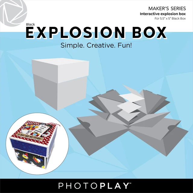 PhotoPlay Explosion Box - Negro, Paquete de 3