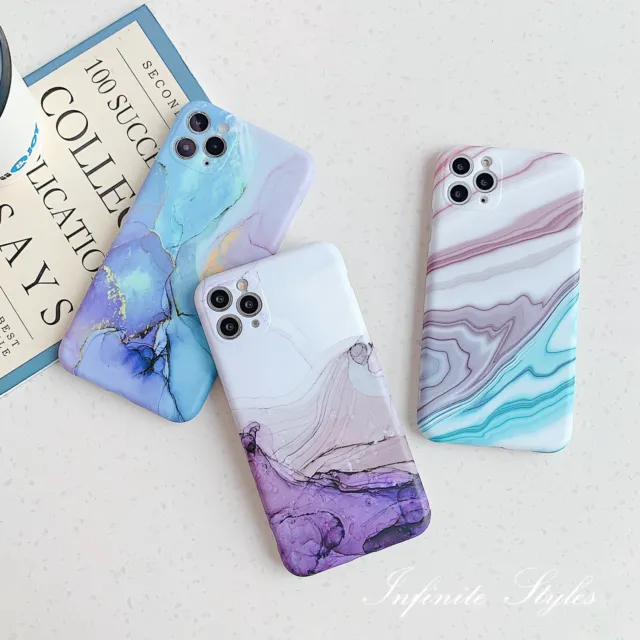 iPhone 11 Pro Max XR XS X Soft TPU Silicon Phone Case Cover Colourful Marble