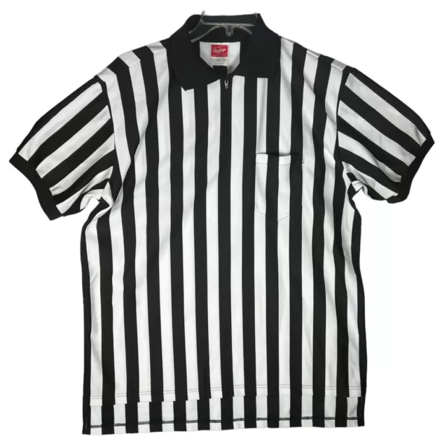 Vintage Referee Shirt Mens XL Rawlings Jersey Basketball Football Hockey Zip