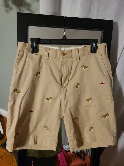 Ralph Lauren Polo Mens Bulldog Shorts Khaki Size 30