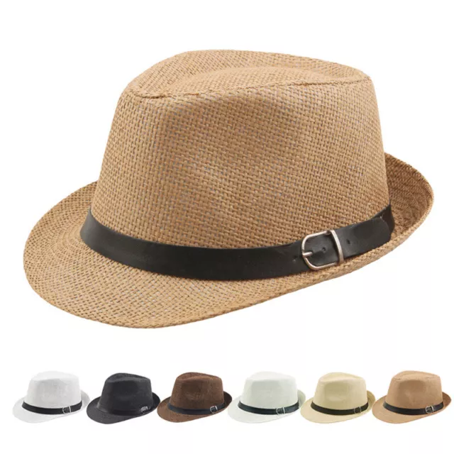 Chapeau Fedora En Paille Pour Hommes Et Femmes Casquette Cubaine Trilby R