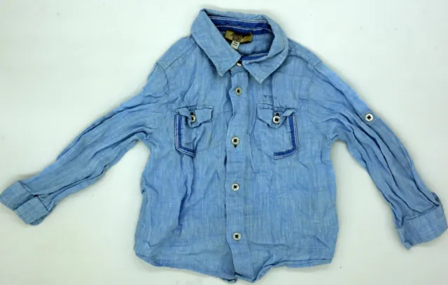 Original Baby Designer Langarm Hemd von Armani Größe 12M 74