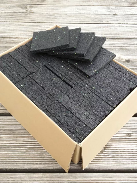 (18,50€/m²) 100 St. 100x100x3mm Terrassenpad Terrassenpads Gummipad Bautenschutz