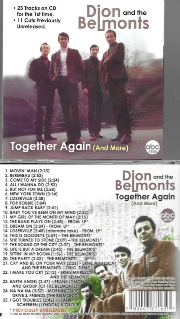 Dion & The Belmonts-Together Again-1968 Reunion-New Cd