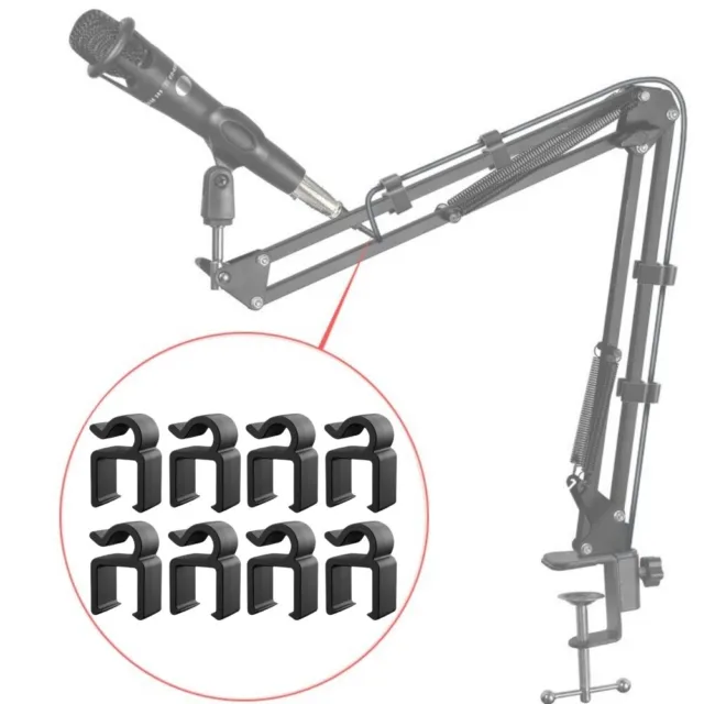 Support de pied de microphone en métal réglable en hauteur de trépied avec  le bras de perche 3 supports de microphone et 1 support de Smartphone pour  le studio extérieur de téléphone