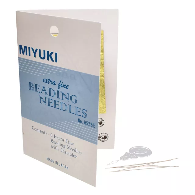 Miyuki Extra Fine 0.4mm Beading Needles & Threader Pack of 6  Jewellery Making