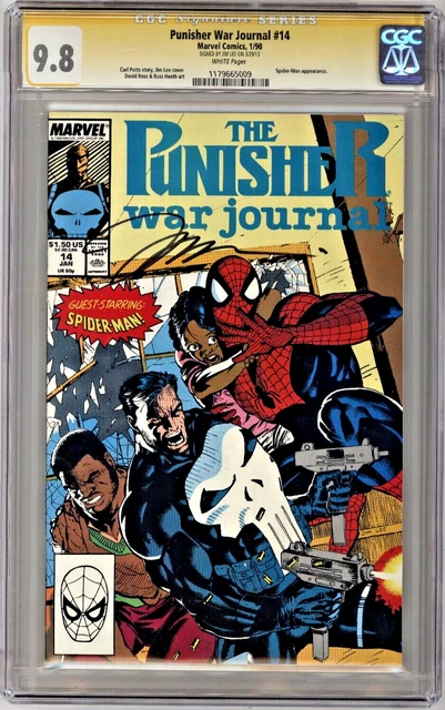 1989 Marvel Comics - The Punisher War Journal #14 Cgc Ss 9.8 Wp Signed Jim Lee