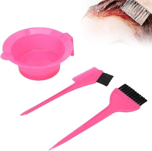 Kit Tinte de Pelo 3 Piezas Broca Tinte Pinceles Aplicador Peine Cuenco 200ML