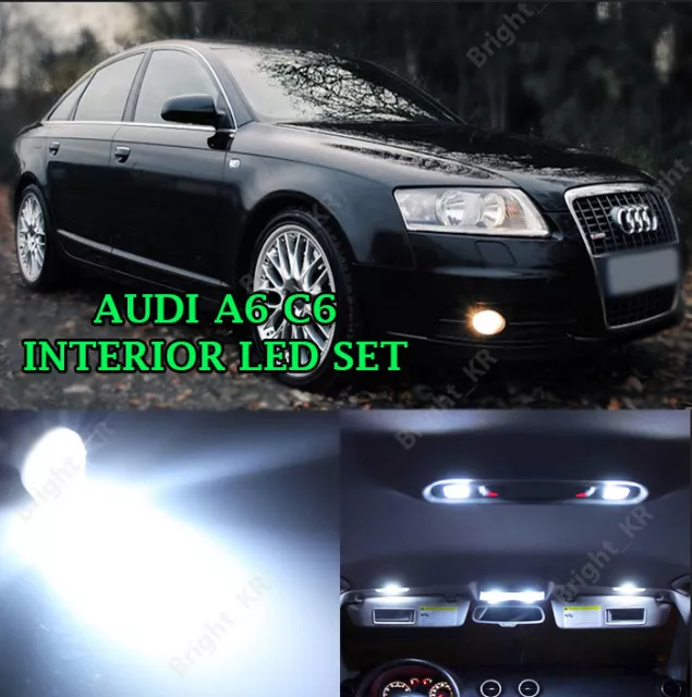 For Audi A6 C6 2005-2011 Interior Led Bright Xenon White Full Light Set - Canbus