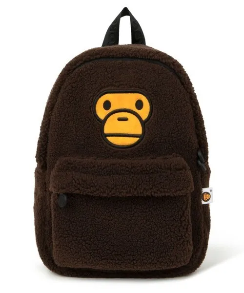 A Bathing Ape Bape BABY MILO MINI FUR BACKPACK boa Brown Japan New AJ70189003