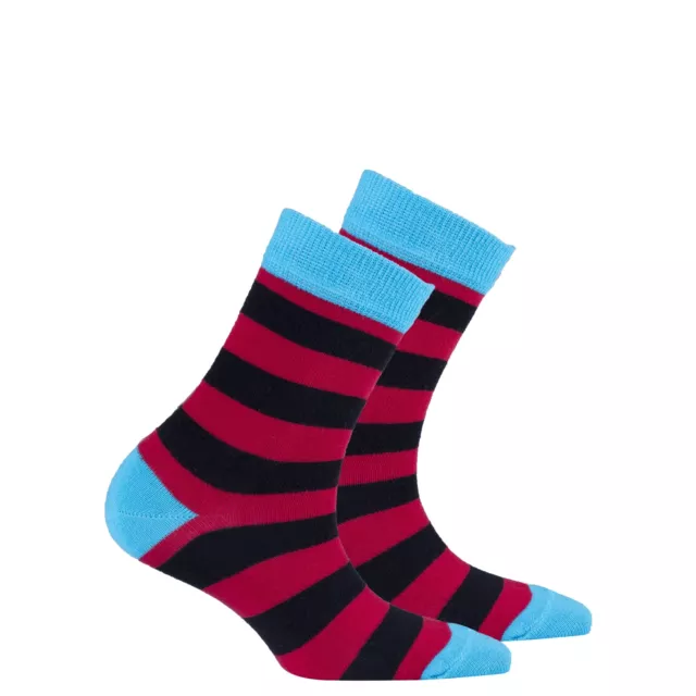 Kids Red Sky Stripe Socks