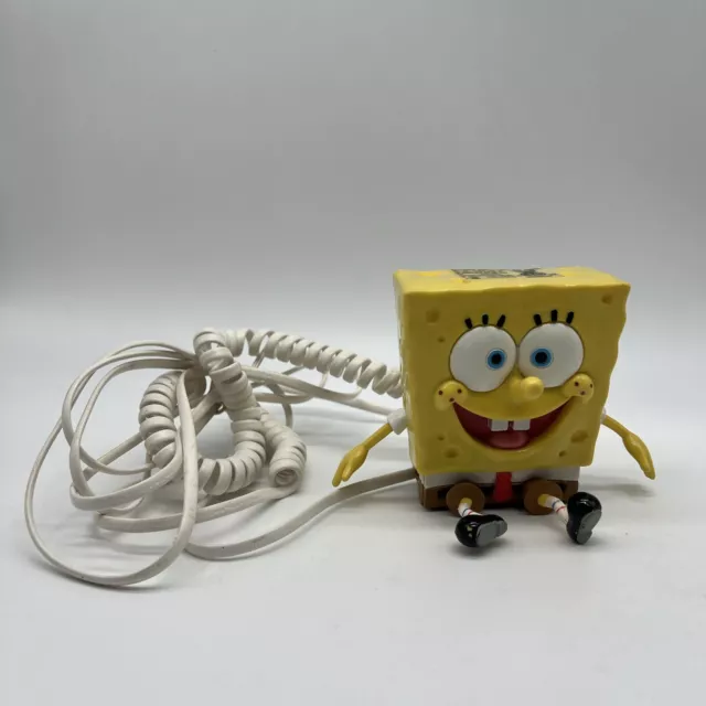 Vintage Spongebob Squarepants Corded Flip Phone Landline Telephone, 2003