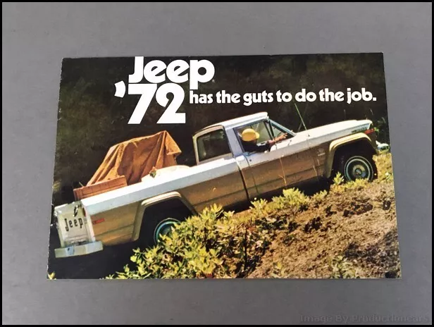 1972 Jeep Wagoneer Gladiator pickup Truck Vintage Car Sales Brochure Catalog