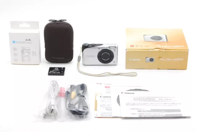 [NEAR MINT in Box] Canon PowerShot A2200 14.1MP Digital Camera Silver From JAPAN