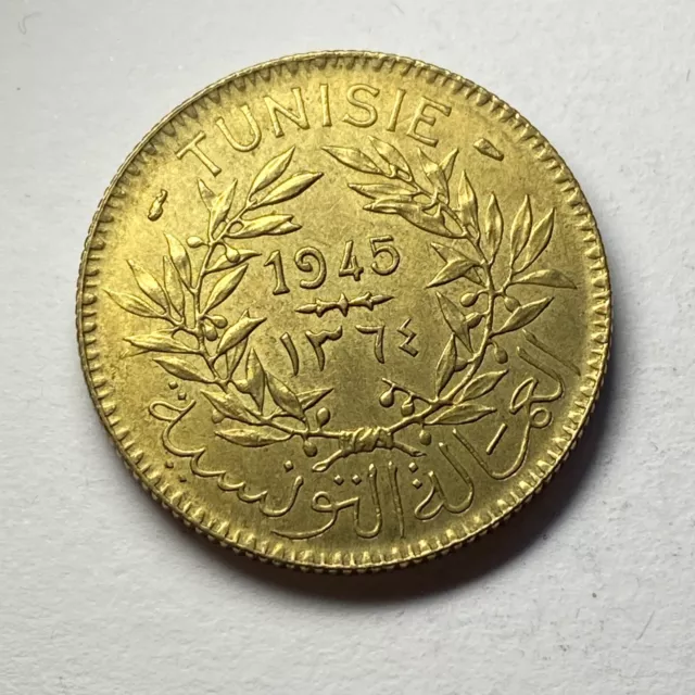 #9228 - TUNISIE Bon pour 2 francs 1945 SPL/FDC magnifique qualité