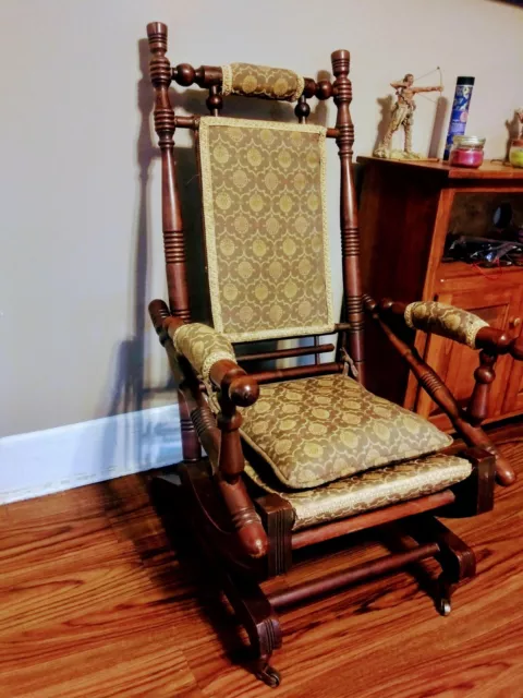 antique vintage wood rocking chair