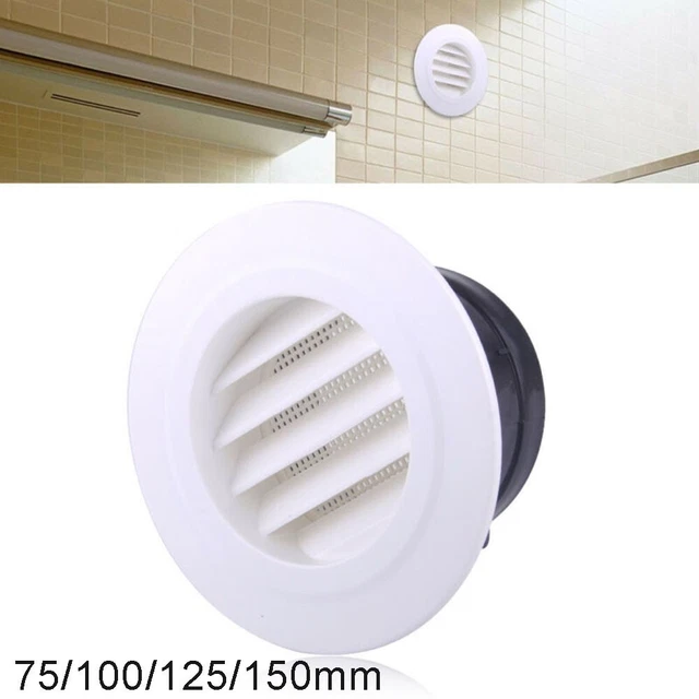 PLASTIC ROUND AIR-EXHAUST Vent Grille-Cover Wall Ventilation Inlet ...