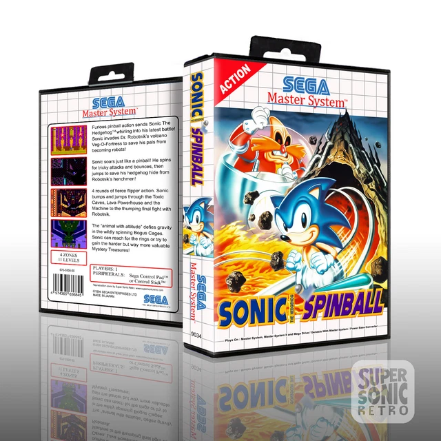 SONIC SPINBALL - MEGADRIVE - Version PAL - COMPLET (Boîte + Jeu + Notice) - Très Bon état