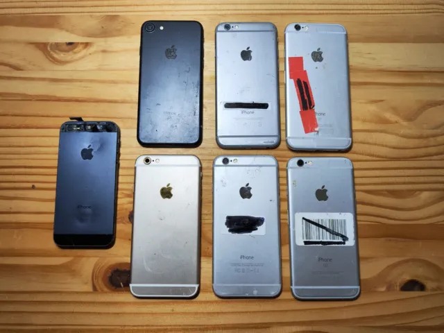 Lot de 7 Iphone pour pièces - A1429 A1586 A1688 A1778 Apple 5 6 6S 7
