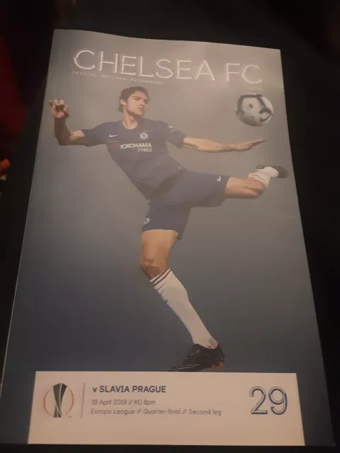 Chelsea v  Slavia Prague   2018-2019  EUROPA LEAGUE    Programme