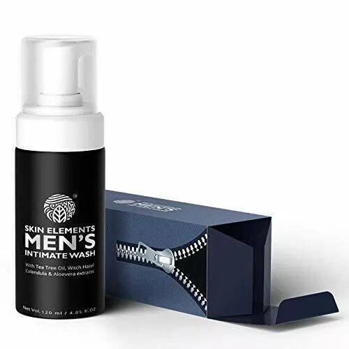 Elementos de la piel lavado íntimo para hombres pH equilibrado espuma lavado higiene -120 ml