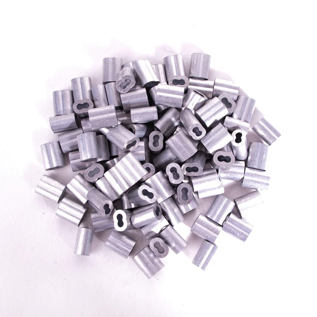 Aluminum Crimping Loop Sleeve for 1/8&quote; Diameter Wire Rope and Ca...