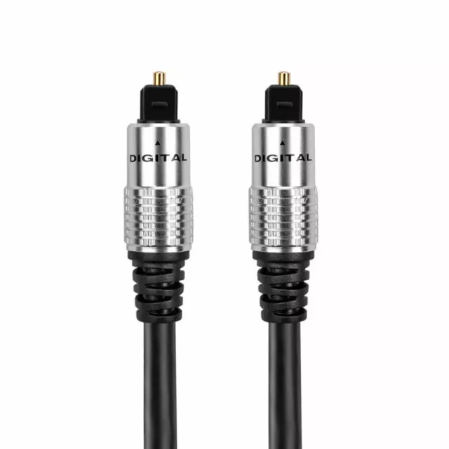 TOSLink Digital Audio Optical Cable Pure SPDIF SKY DTS Surround Sound Lead UK