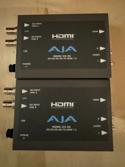 AJA Video Systems Hi5-3G 3G / HD / SD-SDI to HDMI 1.3 Converter *No Power Supply