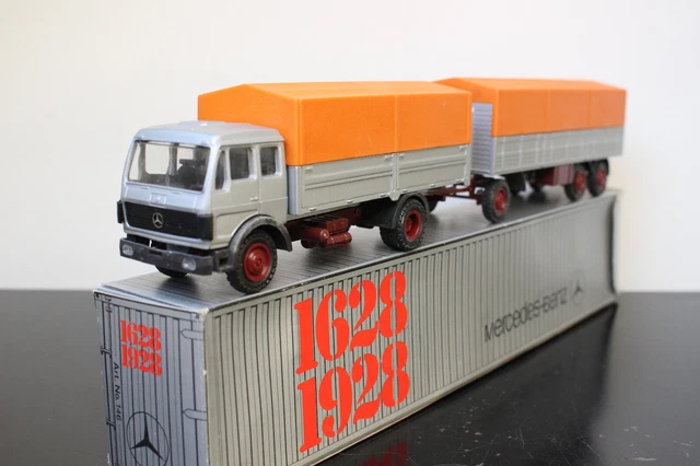Conrad 1/50 - Mercedes 1632 1932 Porteur + Remorque Lastzug Orange - Occasion (boîte Incluse)
