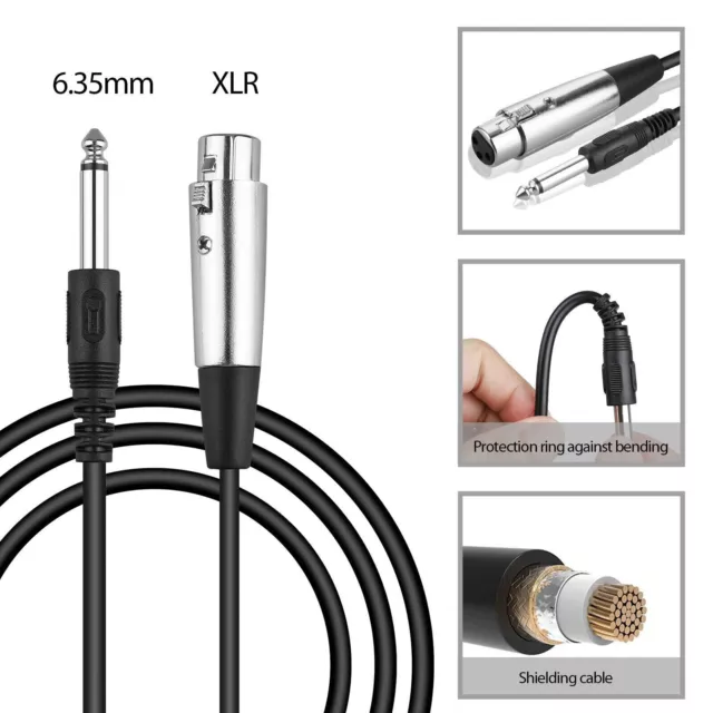 Micrófono dinámico de mano con cable de 10 pasos Micrófono profesional de karaoke 3