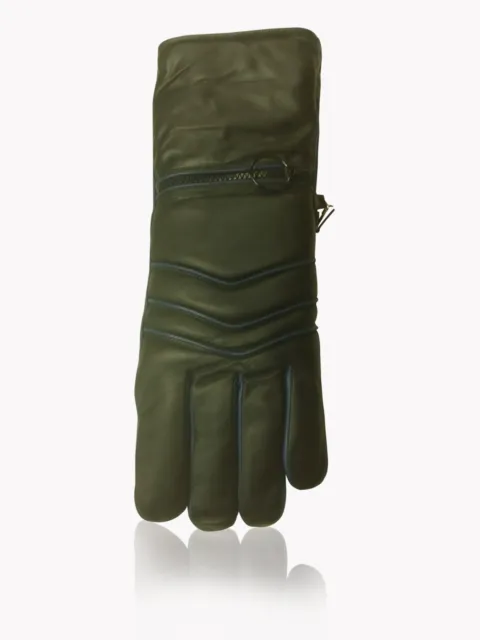 Men's Premium Leather Motorcycle Gloves Size Medium