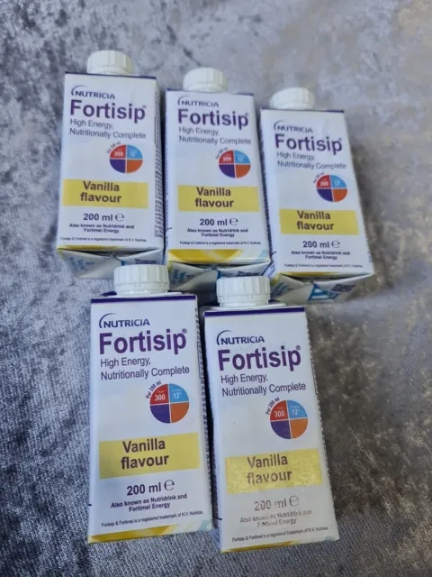 Fortisip Compact Protein   Vanilla Only  X5  200ml Long Date 05 24 Brand New