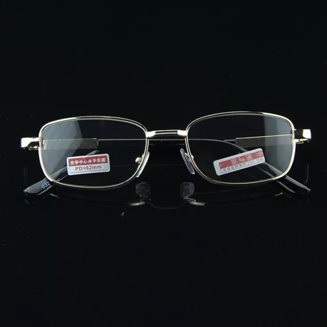 Men's Reading Glasses +4.50 +5.00 +5.50 +6.00 Highly Strength Gold Metal Frame
