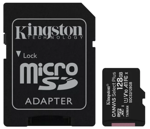 Kingston Micro SD Card 32GB 64GB 128GB Class 10 SDHC SDXC Phone Memory & Adapter