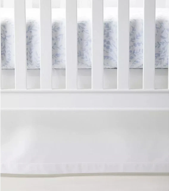 Serena & Lily Nursery White Border Frame Crib Skirt New