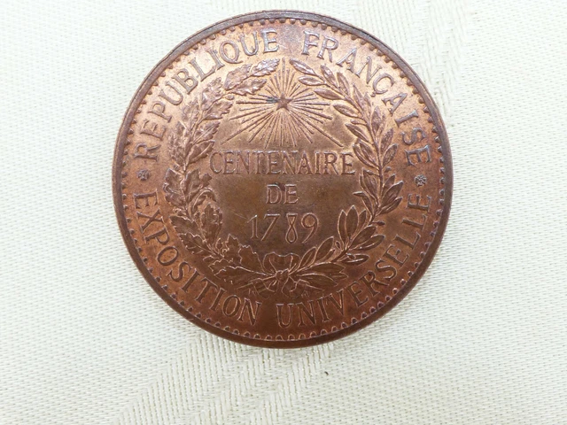 Médaille Commémorant L'Exposition Universelle Et Le Centenaire De La Revolution Ca2821