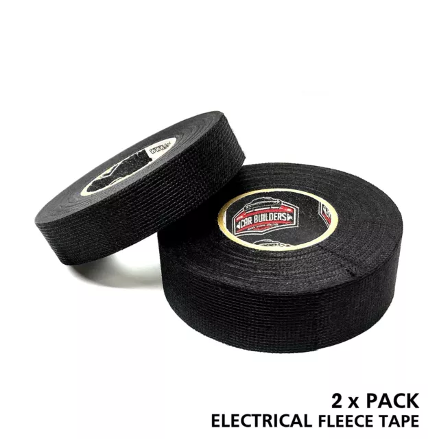 WIDE loom tape 2 x rolls - anti rattle sound proof automotive electrical tape