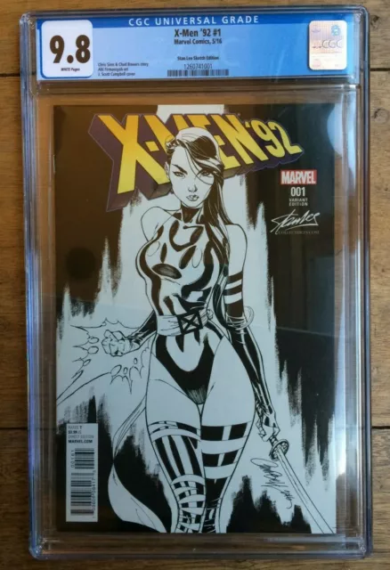 X-Men ‘92 #1 J Scott Campbell Stan Lee Collectibles Variant CGC 9.8 1260741001