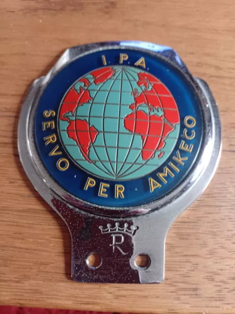 Vintage Renamel Classic Car Bar  Badge  International Police Association IPA