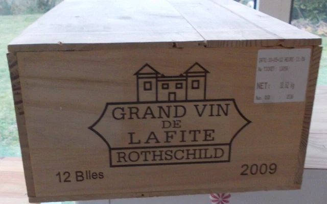 caisse bois vide 12  bouteilles Chateau  Lafite   Rothschild   2009