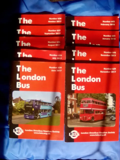 The London Bus SET Newsletter Job Lot 9 Ausgaben 634-642 Juni 2017-Februar 2018
