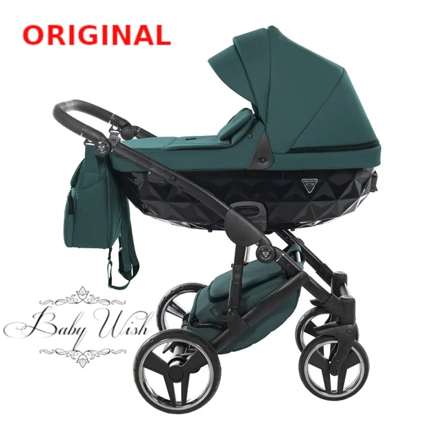 JUNAMA DIAMOND BASIC NEW V2 BABY PRAM EXCLUSIVE BUGGY 2in1  CARRYCOT + PUSHCHAIR