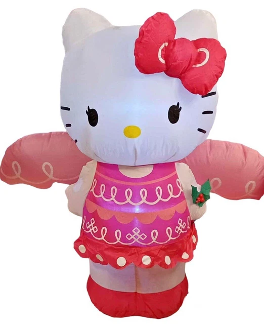 2014 GEMMY HELLO Kitty Angel Airblown Inflatable Lights Up Christmas 4