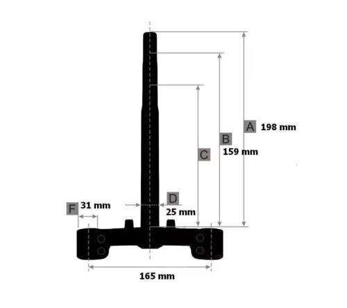 Té de fourche KR ZIPP NEKEN / BENZER SHAFT / GB STREET Triple clamp bridge forks 2