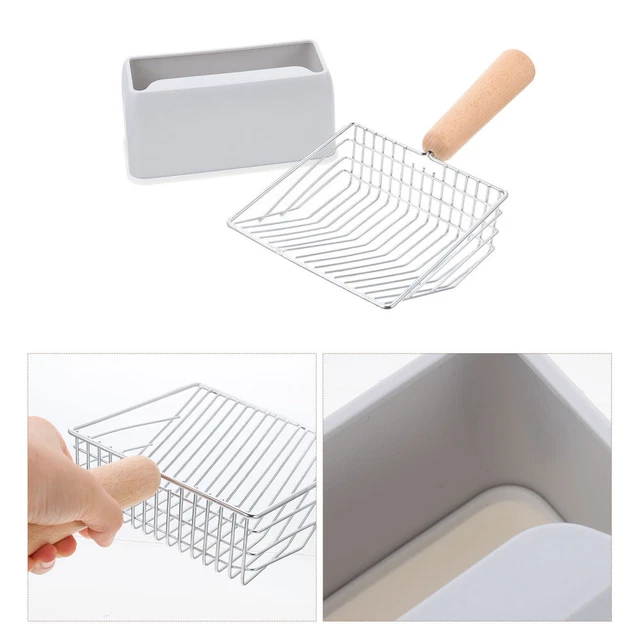 1 juego de cucharada de arena para gatos limpia portátil para gatos camada de arena para gatitos